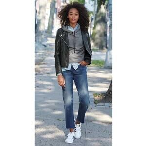 NEW MADEWELL Washed Leather Moto Jacket Size XS